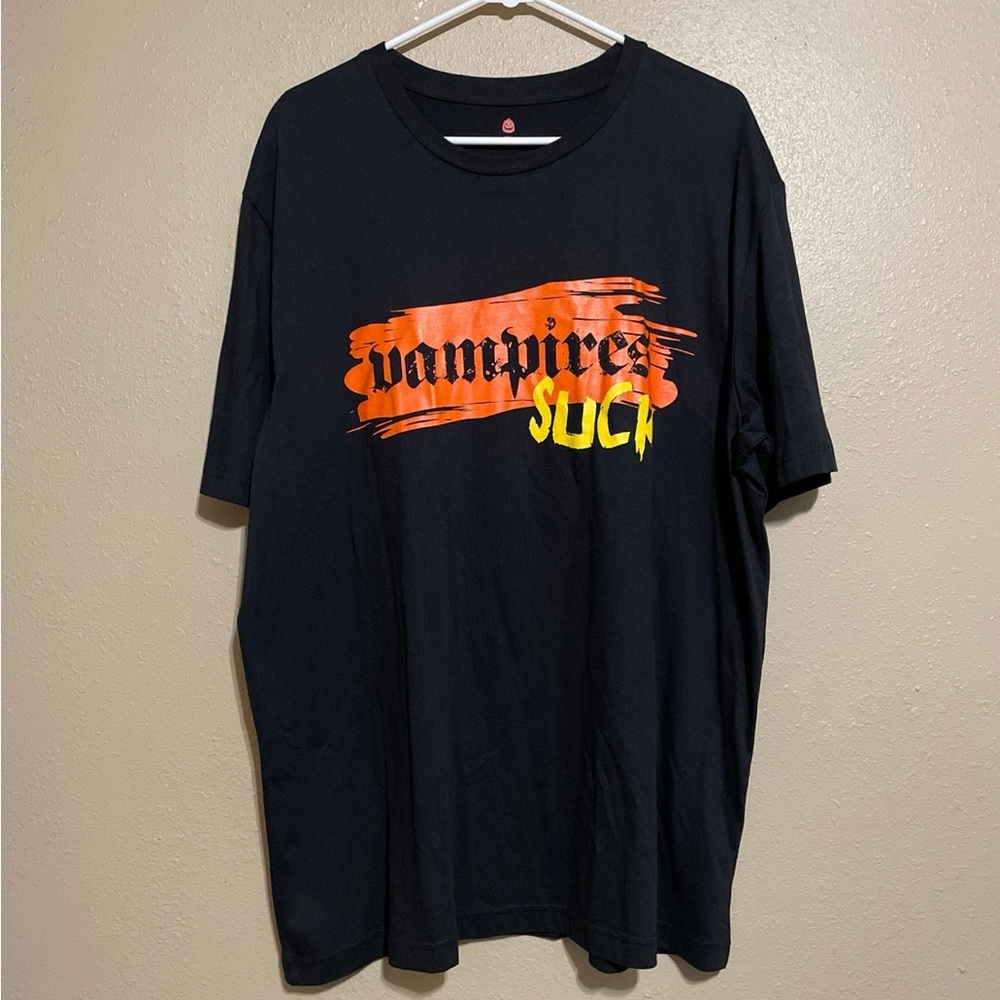 Halloween Funny Humor Vampires Suck Black Short Sleeve T-Shirt Adult XL
